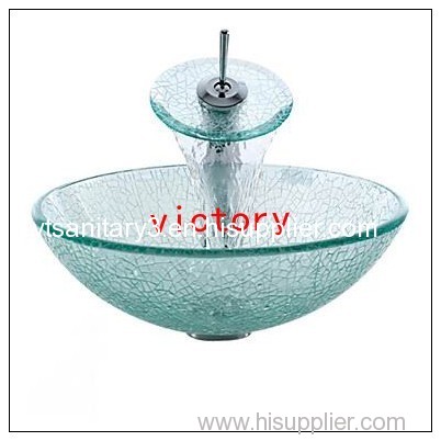clear tempered glass basins
