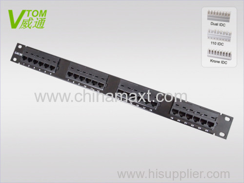 CAT5E & CAT6 UTP 24Port Patch Panel Supplier