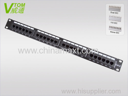 CAT6 UTP 110IDC/Krone IDC/Dual IDC 24Port Patch Panel Best Price