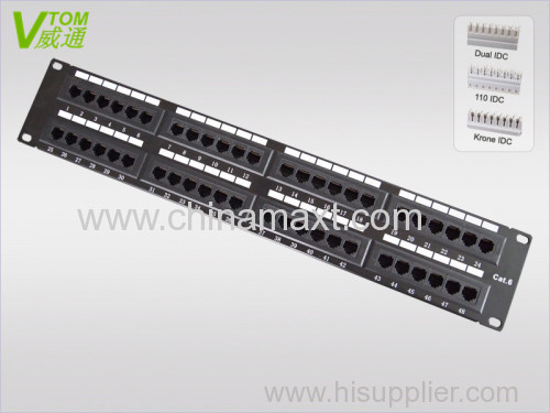 UTP CAT6 48Port Patch Panel High Quality Manufacture