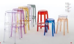 plastic Kartell Charles Ghost Bar Stool