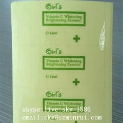 Minrui Green Rectangle Water Proof Transparent Adhesive Label PVC Vinyl Transparent Stickers