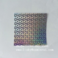 Minrui New Design A4 Hologram Destructible Vinyl Film Sheets Tamper Evident Self Adhesive Warranty Labels Sticker Mater