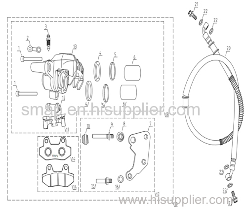 FIGURE 6 REAR WHEEL/BOTTOM DISK BRAKE