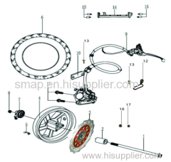 FIGURE 10 FRONT WHEEL/FRONT DISK BRAKE SYSTEM