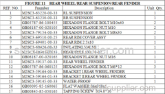 FIGURE 11 REAR WHEEL/REAR SUSPENION/REAR FENDER