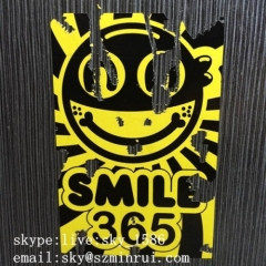 Minrui Smile Face Adhesive Breakable Sticker Paper Label Destructive Eggshell Stickers