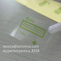 Custom Private Sticker Self Adhesive Label Printing Transparent Stickers Labels Waterproof Plastic Seal Sticker