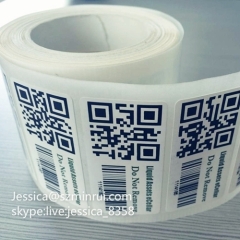 Factory Price QR Code Label Paper Adhesive Sticker Warning Labels With Permanent Glue Anti-fake Barcode Labels