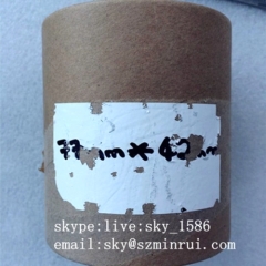 Minrui White Blank Eggshell Sticker Roll Self Adhesive Destructive Custom Size Paper Labels