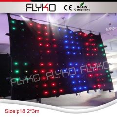 led panel light christmas lights rgb stage curtain/ fireproof led video curtain