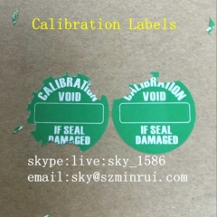 Dia 30mm Green Circle Tamper Evident Security Seal Sticker with Customized Printing QA Calibration Security Seal Paper S