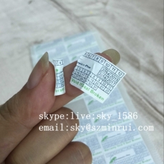 Customized Printing Rectangle Tamper Evident Seal Label Self Destructive Security Seals Sticker