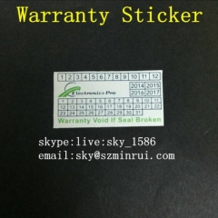 Customized Printing Rectangle Tamper Evident Seal Label Self Destructive Security Seals Sticker