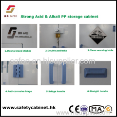 SAFOO corrosive chemicals storage cabinet pp material