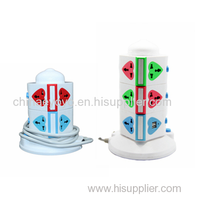 2015 Multifunction 12outlet Usb vertical Tower Socket from Guangdong manufacturer