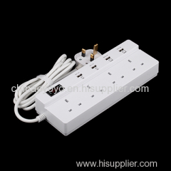 High quality CE certificate oem british 4way usb extension socket mini sockets