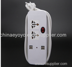 High quality CE certificate oem british 4way usb extension socket mini sockets