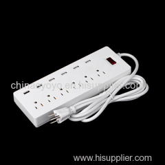 Germany type 4way 5 outlets high quality ce certificate extension leads power strips
