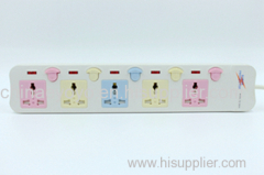 Universal classical 3way/4way/5way popular cute extension power strips