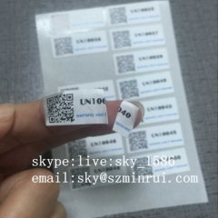 Tamper proof Security Barcode Labels