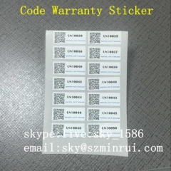 Minrui One Time Use Adhesive Security Void Tamper Evident Label Ultra Destructible Bar Code Stickers In Roll Or In Sheet