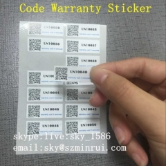 Minrui One Time Use Adhesive Security Void Tamper Evident Label Ultra Destructible Bar Code Stickers In Roll Or In Sheet