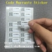 Tamper proof Security Barcode Labels