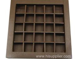 25 grids kraft paper Chocolate Box/Biscuit Box