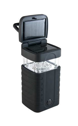 12 leds double solar panel foldable camping lantern emergency light
