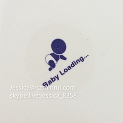 Simple Design Custom Transparent Label PET Sticker Clear Vinyl Sticker Printing Transparent Clear Circle Sticker