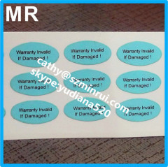 Factory wholesale adhesive type custom electronic products warranty sticker