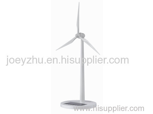White painting Plastic Solar Windmill for gifts