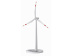 White painting Plastic Injection Solar Wind Turbine Model