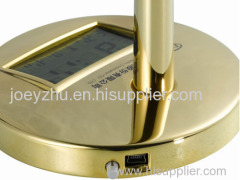 Golden Metal Wind Generator Model with Digital Clock