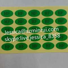 Custom Green ROHS Labels Tamper Proof Label Security Sticker Self Adhesive Vinyl ROHS Approved Sticker