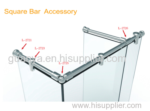 Shower Glass Clamp / Circular Bar / Glass Door Hardware