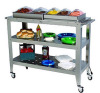 Food service mobile stainless steel hand trolley