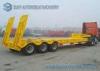 3 Axle 100 Ton Low Bed Semi Trailer heavy duty flatbed trailer With Manual Ramp