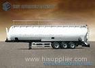 90m3 3 Axle Aluminum Flour Dry Bulk Tank Trailer With Hydraulic Tipping Tanker