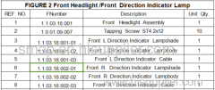 FIGURE 2 Front Headlight /Front Direction Indicator Lamp