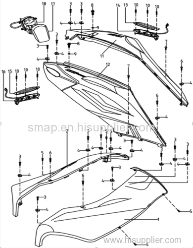 FIGURE 7 L./R. Decorative Sheet /Rear L./R. Decoration Indicator Lamp/L./R. Center Spar Ceiling