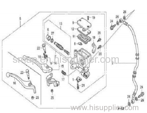 FIGURE 13 FIGURE 1 Front Brake Master Cylinder/Oil Tube