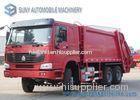 Diesel Q235 HOWO 6x4 3 Axle Garbage Trucks 7000kg / 18000kg Load