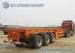 Custom Q235 / Q345 40 Foot Flatbed Semi Trailer 50 Ton For Transportation