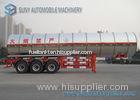 3 Axle 38000L Butyl Acetate Chemical Liquid Tank Trailers With Ellipse Shaped
