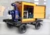 12 Inch 150m3/h 20M HEAD Diesel centrifugal water pump with two wheel trailer