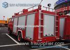 Water Tank / Dry Powder Fire Fight Truck With Double Row / Air Braking