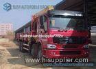 Right Hand Drive HOWO 8 X 4 12 Ton Crane Mounted Truck With Half Row Cab