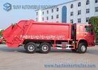 Heavy Duty 15000L 15M3 HOWO Garbage Trucks 6 X 4 WP10.300NE31 Engine